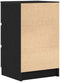 vidaXL - Nachtkastjes - met - 3 - lades - 2 - st - 39x35x65 - cm - zwart