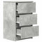 vidaXL - Nachtkastjes - met - 3 - lades - 2 - st - 39x35x65 - cm - betongrijs