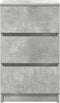 vidaXL - Nachtkastjes - met - 3 - lades - 2 - st - 39x35x65 - cm - betongrijs