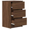 vidaXL - Nachtkastjes - met - 3 - lades - 2 - st - 39x35x65 - cm - bruin - eikenkleurig