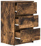 vidaXL - Nachtkastjes - met - 3 - lades - 2 - st - 39x35x65 - cm - gerookt - eikenkleurig