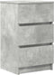 vidaXL - Nachtkastjes - met - 3 - lades - 2 - st - 39x35x65 - cm - betongrijs