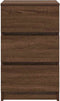 vidaXL - Nachtkastjes - met - 3 - lades - 2 - st - 39x35x65 - cm - bruin - eikenkleurig