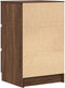 vidaXL - Nachtkastjes - met - 3 - lades - 2 - st - 39x35x65 - cm - bruin - eikenkleurig