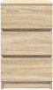 vidaXL - Nachtkastjes - met - 3 - lades - 2 - st - 39x35x65 - cm - Sonoma - eikenkleurig