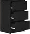 vidaXL - Nachtkastjes - met - 3 - lades - 2 - st - 39x35x65 - cm - zwart