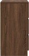 vidaXL - Nachtkastjes - met - 3 - lades - 2 - st - 39x35x65 - cm - bruin - eikenkleurig