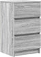 vidaXL - Nachtkastjes - met - 3 - lades - 2 - st - 39x35x65 - cm - grijs - Sonoma