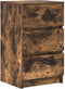 vidaXL - Nachtkastjes - met - 3 - lades - 2 - st - 39x35x65 - cm - gerookt - eikenkleurig