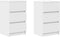vidaXL - Nachtkastjes - met - 3 - lades - 2 - st - 39x35x65 - cm - wit