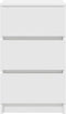 vidaXL - Nachtkastjes - met - 3 - lades - 2 - st - 39x35x65 - cm - wit