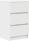 vidaXL - Nachtkastjes - met - 3 - lades - 2 - st - 39x35x65 - cm - wit