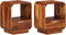 vidaXL - Nachtkastjes - met - lade - 2 - st - 40x30x50 - cm - massief - sheeshamhout