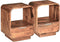 vidaXL - Nachtkastjes - met - lade - 2 - st - 40x30x50 - cm - massief - sheeshamhout