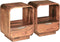 vidaXL - Nachtkastjes - met - lade - 2 - st - 40x30x50 - cm - massief - sheeshamhout