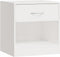 vidaXL - Nachtkastjes - met - lade - 2 - st - hoogglans - wit