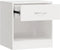 vidaXL - Nachtkastjes - met - lade - 2 - st - hoogglans - wit