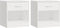 vidaXL - Nachtkastjes - met - lade - 2 - st - hoogglans - wit