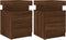 vidaXL - Nachtkastjes - met - LED - 2 - st - 35x39x55 - cm - bruin - eikenkleur