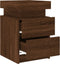 vidaXL - Nachtkastjes - met - LED - 2 - st - 35x39x55 - cm - bruin - eikenkleur
