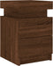 vidaXL - Nachtkastjes - met - LED - 2 - st - 35x39x55 - cm - bruin - eikenkleur