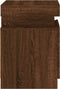 vidaXL - Nachtkastjes - met - LED - 2 - st - 35x39x55 - cm - bruin - eikenkleur