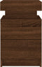 vidaXL - Nachtkastjes - met - LED - 2 - st - 35x39x55 - cm - bruin - eikenkleur