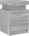 vidaXL - Nachtkastjes - met - LED - 2 - st - 35x39x55 - cm - grijs - sonoma - eikenkleurig