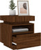 vidaXL - Nachtkastjes - met - LED - 2 - st - 40x39x48,5 - cm - bruin - eikenkleur