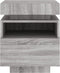 vidaXL - Nachtkastjes - met - LED - 2 - st - 40x39x48,5 - cm - grijs - sonoma