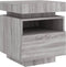 vidaXL - Nachtkastjes - met - LED - 2 - st - 40x39x48,5 - cm - grijs - sonoma