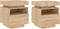 vidaXL - Nachtkastjes - met - LED - 2 - st - 40x39x48,5 - cm - sonoma - eikenkleurig