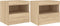 vidaXL - Nachtkastjes - met - LED - 2 - st - 50x40x45 - cm - sonoma - eikenkleurig