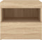 vidaXL - Nachtkastjes - met - LED - 2 - st - 50x40x45 - cm - sonoma - eikenkleurig
