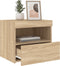 vidaXL - Nachtkastjes - met - LED - 2 - st - 50x40x45 - cm - sonoma - eikenkleurig