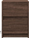 vidaXL - Nachtkastjes - met - LED - 2 - st - bewerkt - hout - bruin - eikenkleur