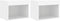 vidaXL - Nachtkastjes - met - LED's - 2 - st - wandgemonteerd - wit
