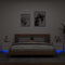 vidaXL - Nachtkastjes - met - LED's - 2 - st - wandgemonteerd - wit