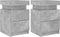 vidaXL - Nachtkastjes - met - LED-verlichting - 2 - st - 35x39x55 - cm - betongrijs