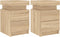vidaXL - Nachtkastjes - met - LED-verlichting - 2 - st - 35x39x55 - cm - sonoma - eiken