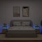 vidaXL - Nachtkastjes - met - LED-verlichting - 2 - st - 35x39x55 - cm - sonoma - eiken