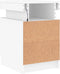 vidaXL - Nachtkastjes - met - LED-verlichting - 2 - st - 35x39x55 - cm - wit