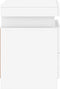 vidaXL - Nachtkastjes - met - LED-verlichting - 2 - st - 35x39x55 - cm - wit