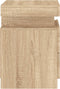 vidaXL - Nachtkastjes - met - LED-verlichting - 2 - st - 35x39x55 - cm - sonoma - eiken