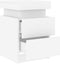vidaXL - Nachtkastjes - met - LED-verlichting - 2 - st - 35x39x55 - cm - wit