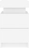 vidaXL - Nachtkastjes - met - LED-verlichting - 2 - st - 35x39x55 - cm - wit
