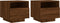vidaXL - Nachtkastjes - met - LED-verlichting - 2 - st - 40x39x37 - cm - bruineiken
