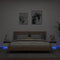 vidaXL - Nachtkastjes - met - LED-verlichting - 2 - st - 40x39x37 - cm - wit