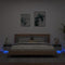 vidaXL - Nachtkastjes - met - LED-verlichting - 2 - st - 40x39x37 - cm - betongrijs