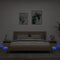 vidaXL - Nachtkastjes - met - LED-verlichting - 2 - st - 40x39x37 - cm - sonoma - eiken